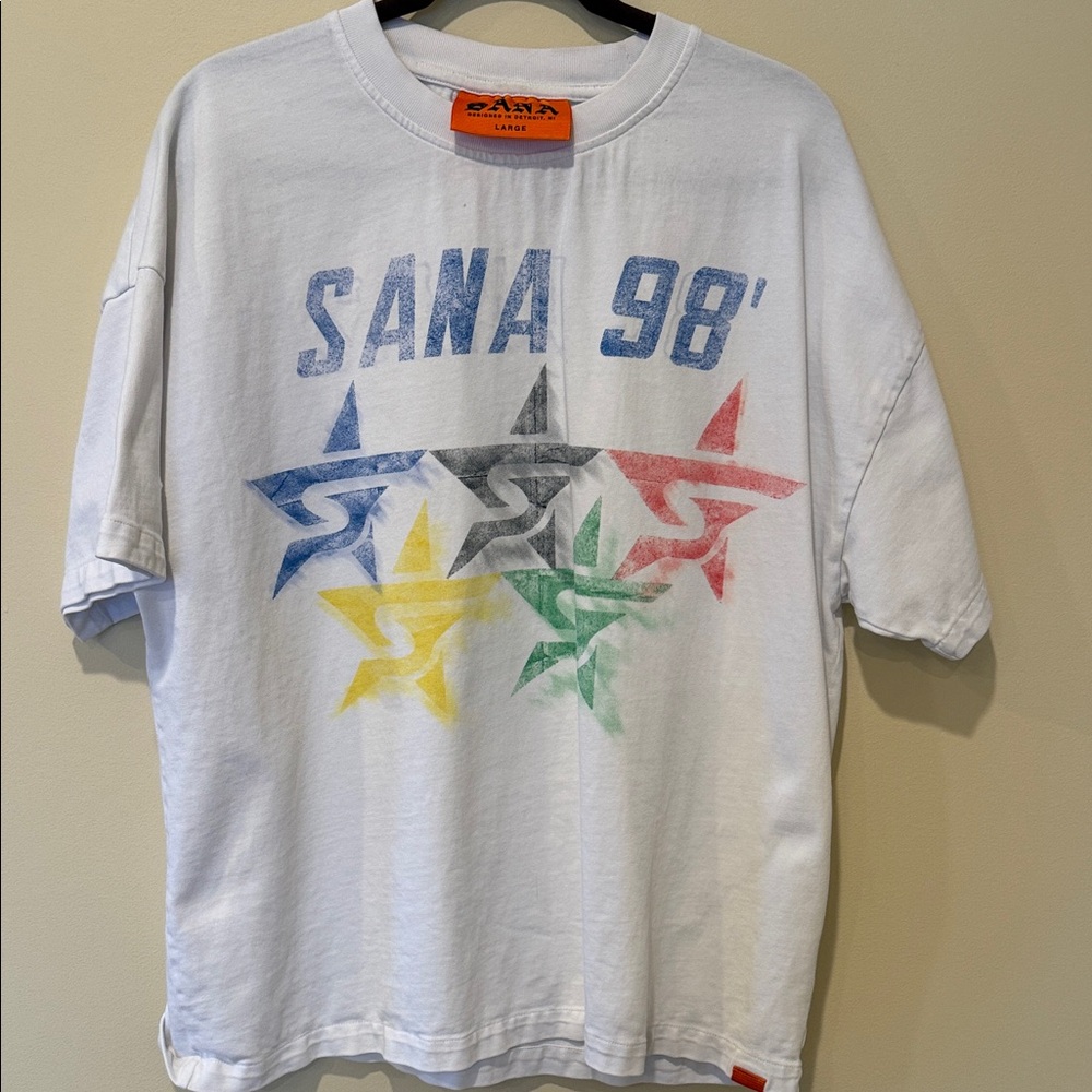 a.n.a Kids Star Graphic Tee - White with Multicolor Stars